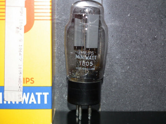 1805 Philips rectifier NOS NIB, old type, square getter, made in Holland