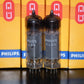 EL84 6BQ5 Mullard - NOS NIB platinum matched pair Blackburn 1971 branded Philips