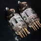Philips 6201 ECC81 12AT7 E81CC NOS matched pair Made by Valvo 1962 Gold Pins