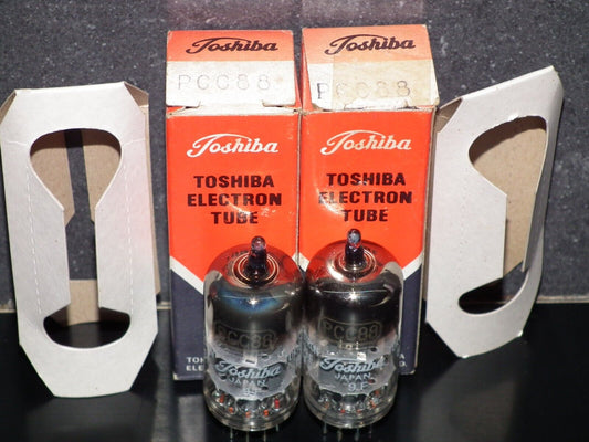 PCC88 Toshiba 7DJ8 Matched Pair ECC88 E88CC CCa Sub Made in Japan