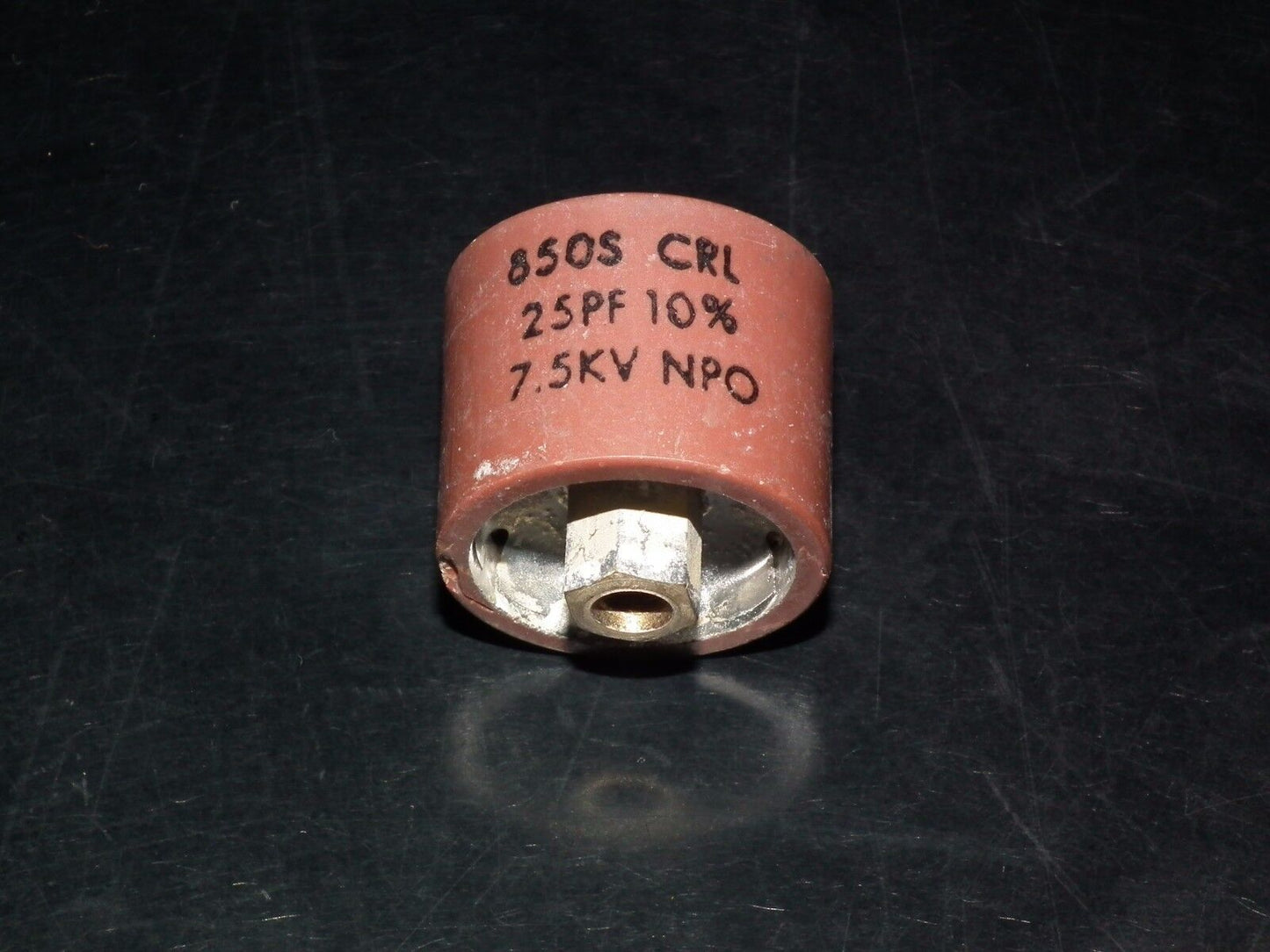 RF ceramic doorknob HV capacitor CRL850S 25pF 7500V NPO NOS 25pF 7.5KV 0.00025uF