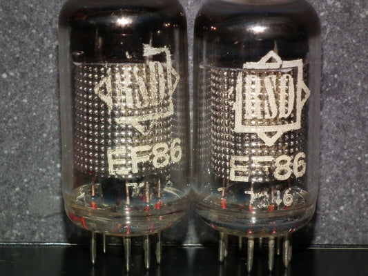 Platinum matched pair EF86 6267 RSD East Germany Low Noise Audio USED Tested 100