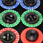 One (1 pcs) Vintage KNOB for 6mm shaft 0-24 Red Green Blue