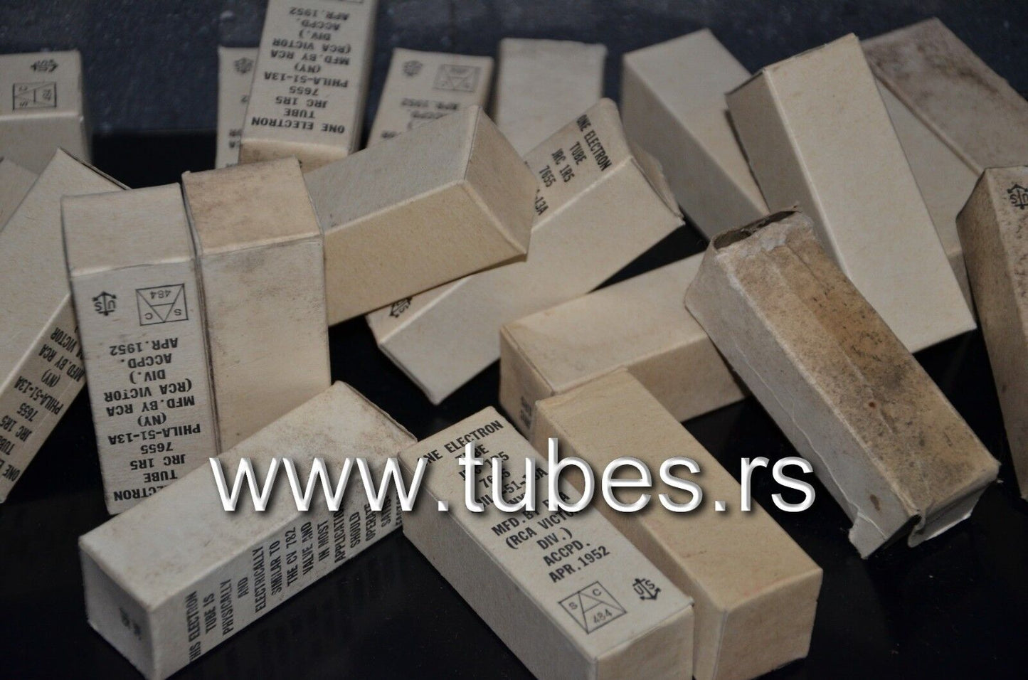 1R5 RCA DK91 - NOS in original JAN boxes April 1952 RARE SQUARE GETTER