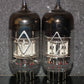Platinum Matched pair 6N2P-EV Voskhod Rocket Kaluga NOS 1989 ~ ECC83 12AX7