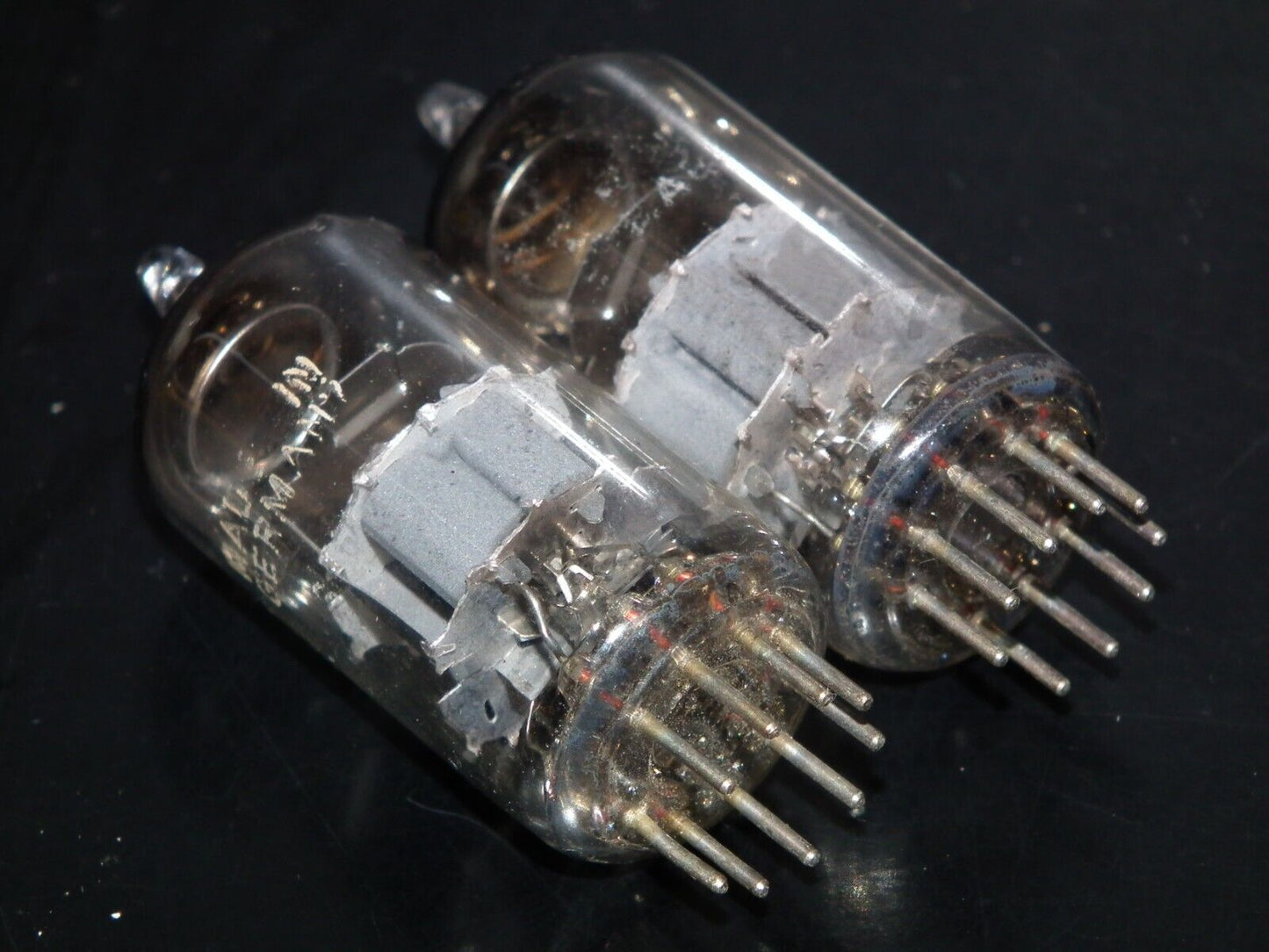 Matched pair PCC88 Siemens 7DJ8 GRAY SHIELD DUAL STAGE GETTER Used tested 90%