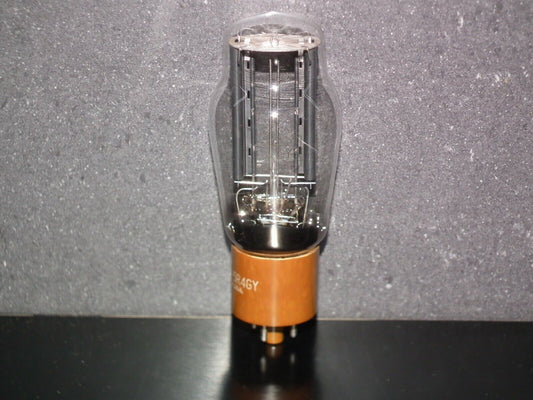 5R4GY GE NOS Dual D Getter Brown Base Vintage Rectifier Tube Balanced 100%
