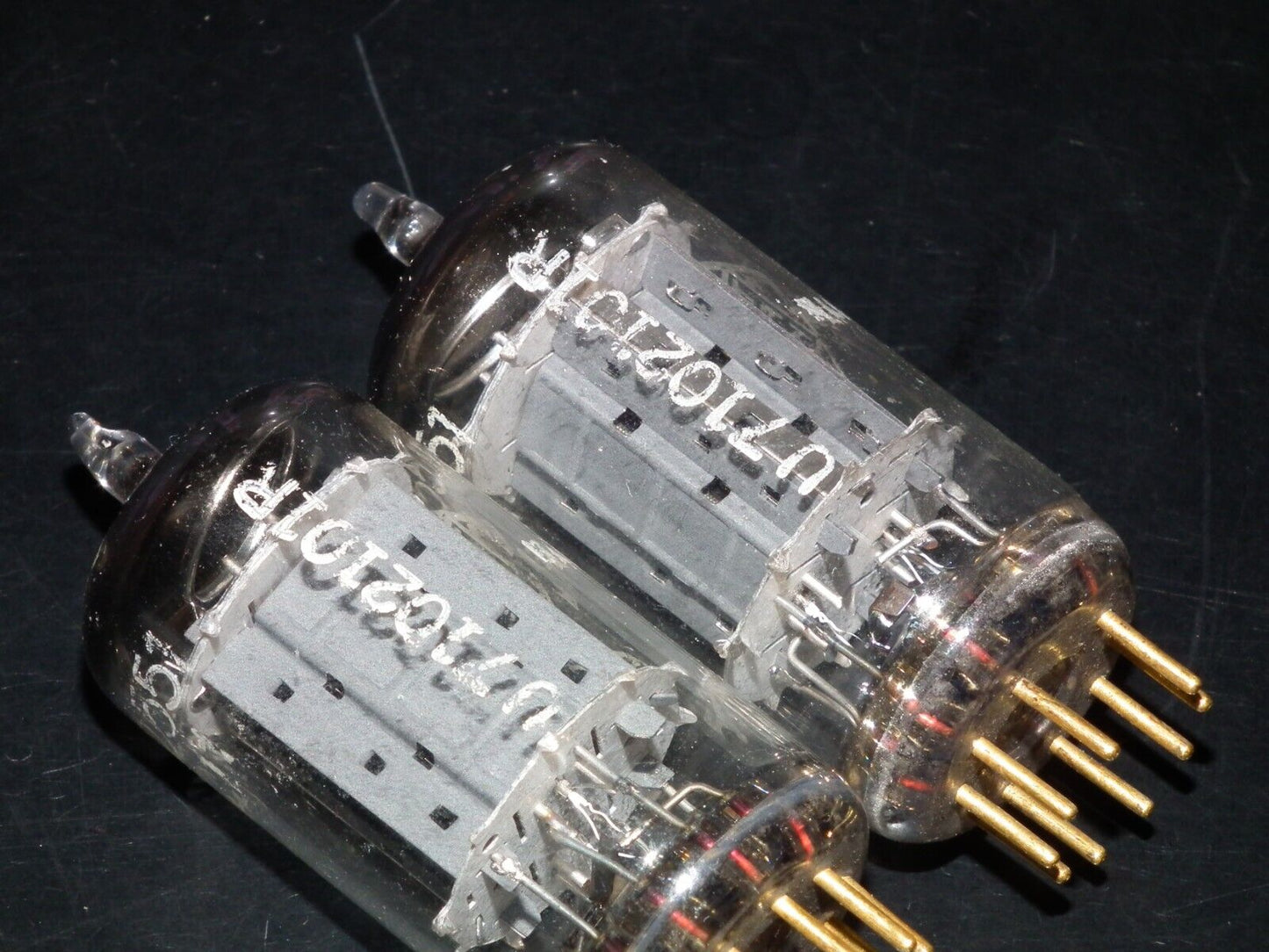 Platinum Matched Pair 6211 Telefunken ~ECC82 Tested 80% DB Gold Pins ULM codes