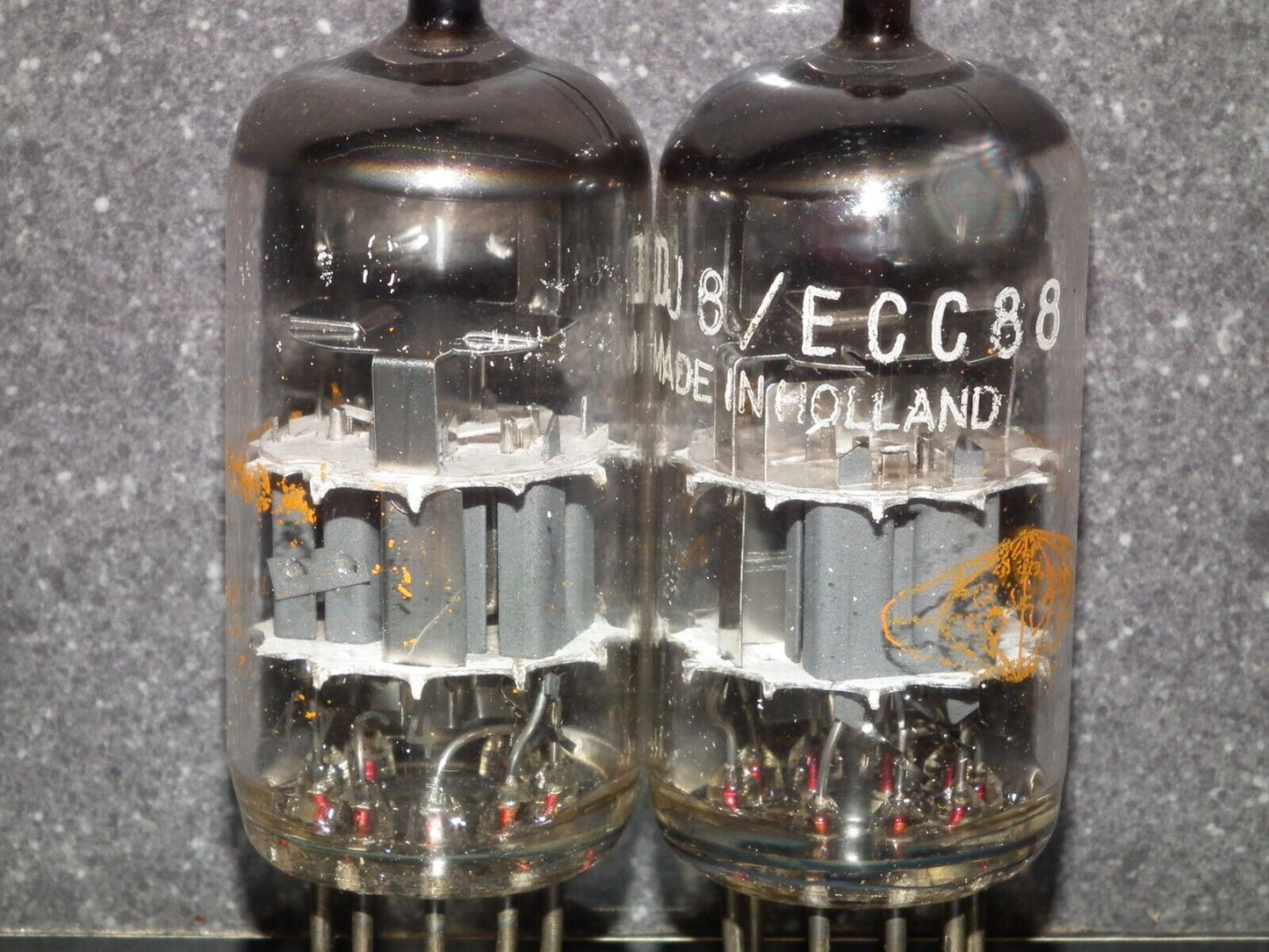 6DJ8 ECC88 Amperex Holland Matched Pair Used Tested 90% 1967 Dual Stage Getter