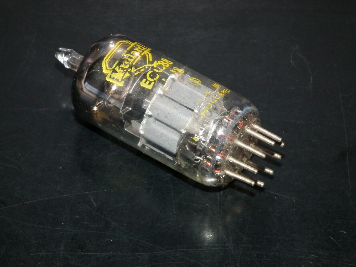 ECC88 Mullard 6DJ8 RARE Gray Shield Big O Getter Heerlen 60s Used Tested NOS