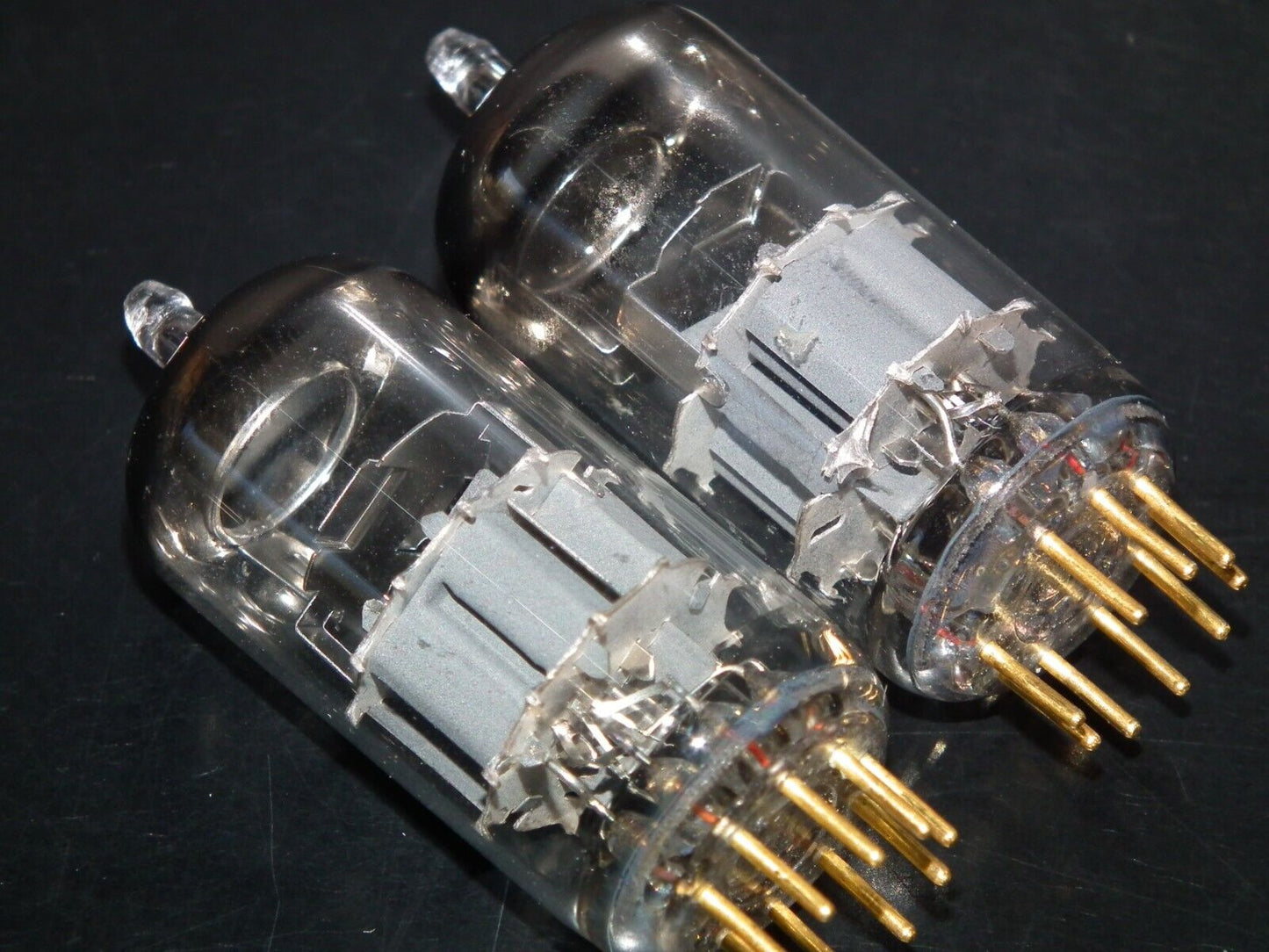 Platinum Matched Pair CCa Siemens E88CC ECC88 GRAY SHIELD Used Tested NOS 135%