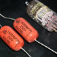 Two polystiren capacitors 50000pF 0.05uF 250V ISKRA SIEMENS 1974 HI End Tube Amp