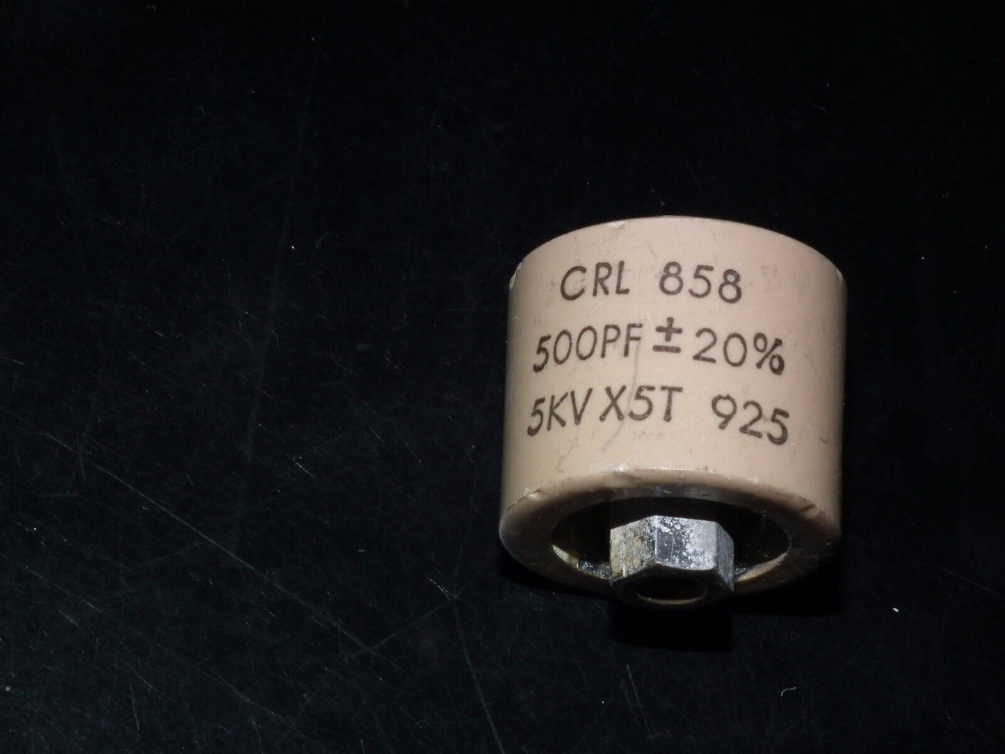 NOS HV Doorknob Capacitor CRL 858 - 500pF 5KV for transmitters and linear amp
