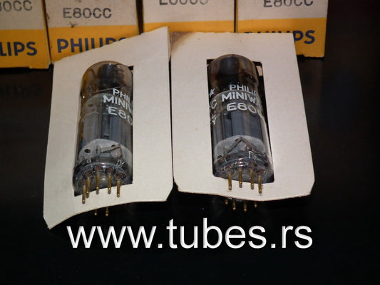 Philips E80CC 6085 Platinum Matched pair (Rare D Getter, PINCHED WAIST!) NOS NIB