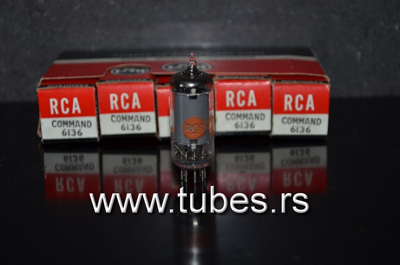 One (1 pcs) 6136 (6AU6WA EF94) RCA NOS NIB Microphone pentode Low Noise Tested