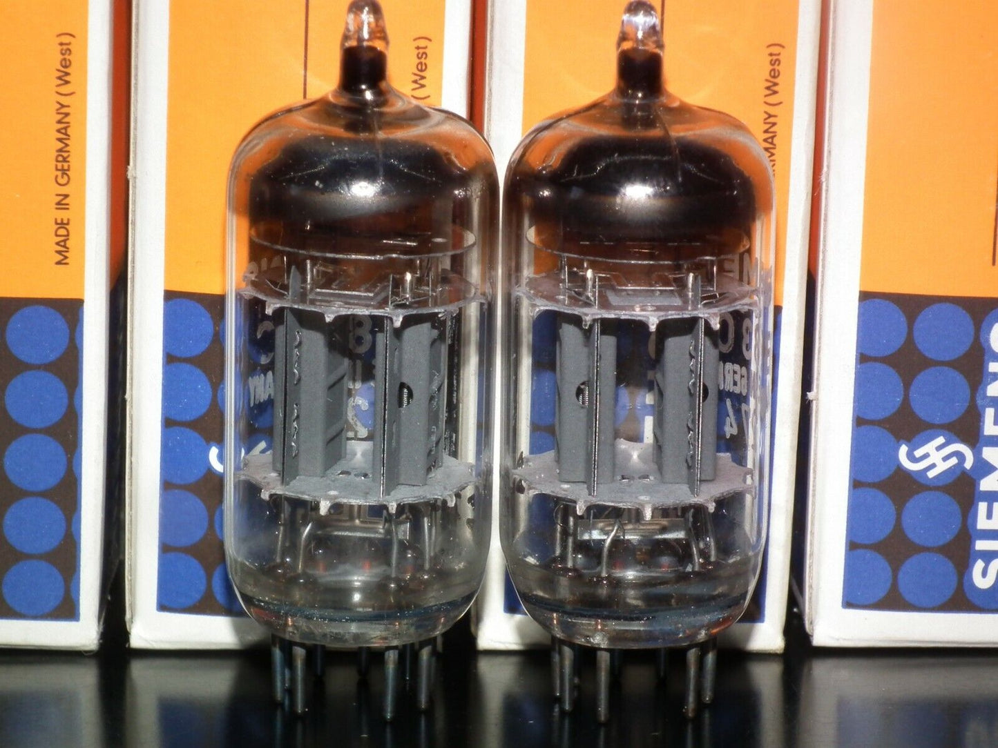 E83CC triple mica Siemens & Halske Platinum NOS Matched Pair ECC83 sub Munich