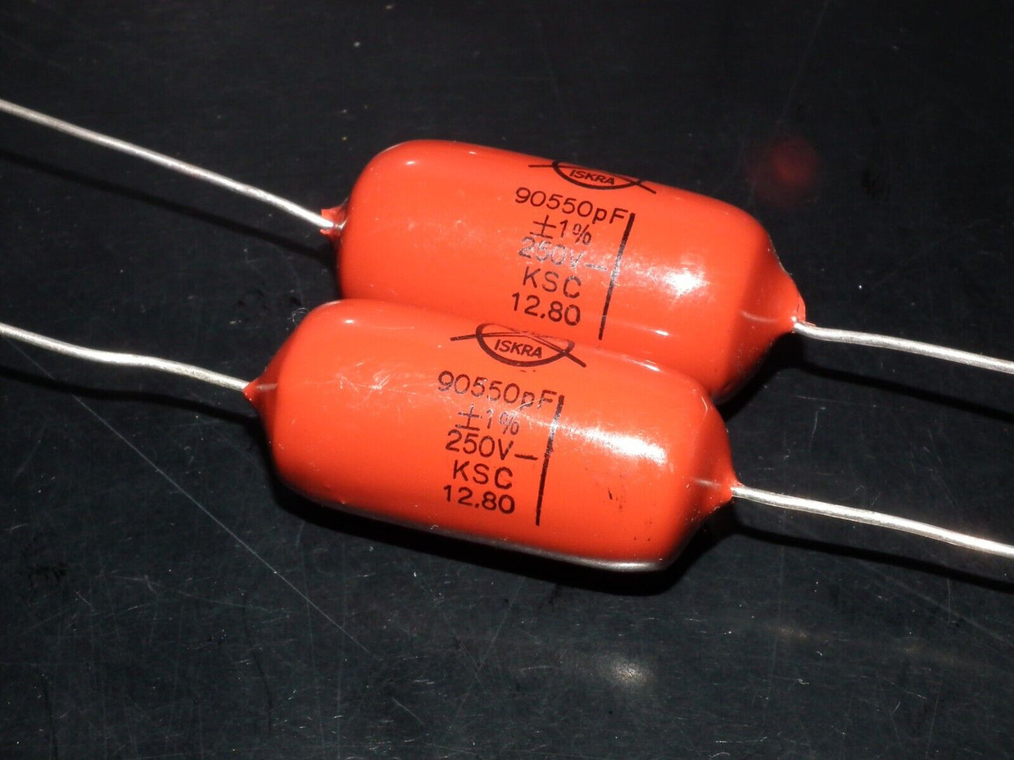 Two vintage capacitors 90550pF / 90nF / 0.09uF 250V ISKRA 1980 HI End Tube Amp