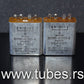 Two vintage Siemens PIO capacitors 1 uF + 1 uF 160V Klangfilm tube audio 1+1mfd