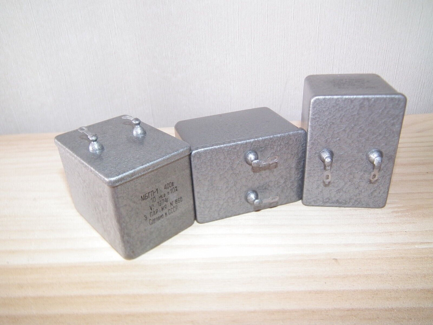 NOS PIO Capacitor 10mfd 400V 10u Paper in Oil MBGP-1 Soviet made in 70s