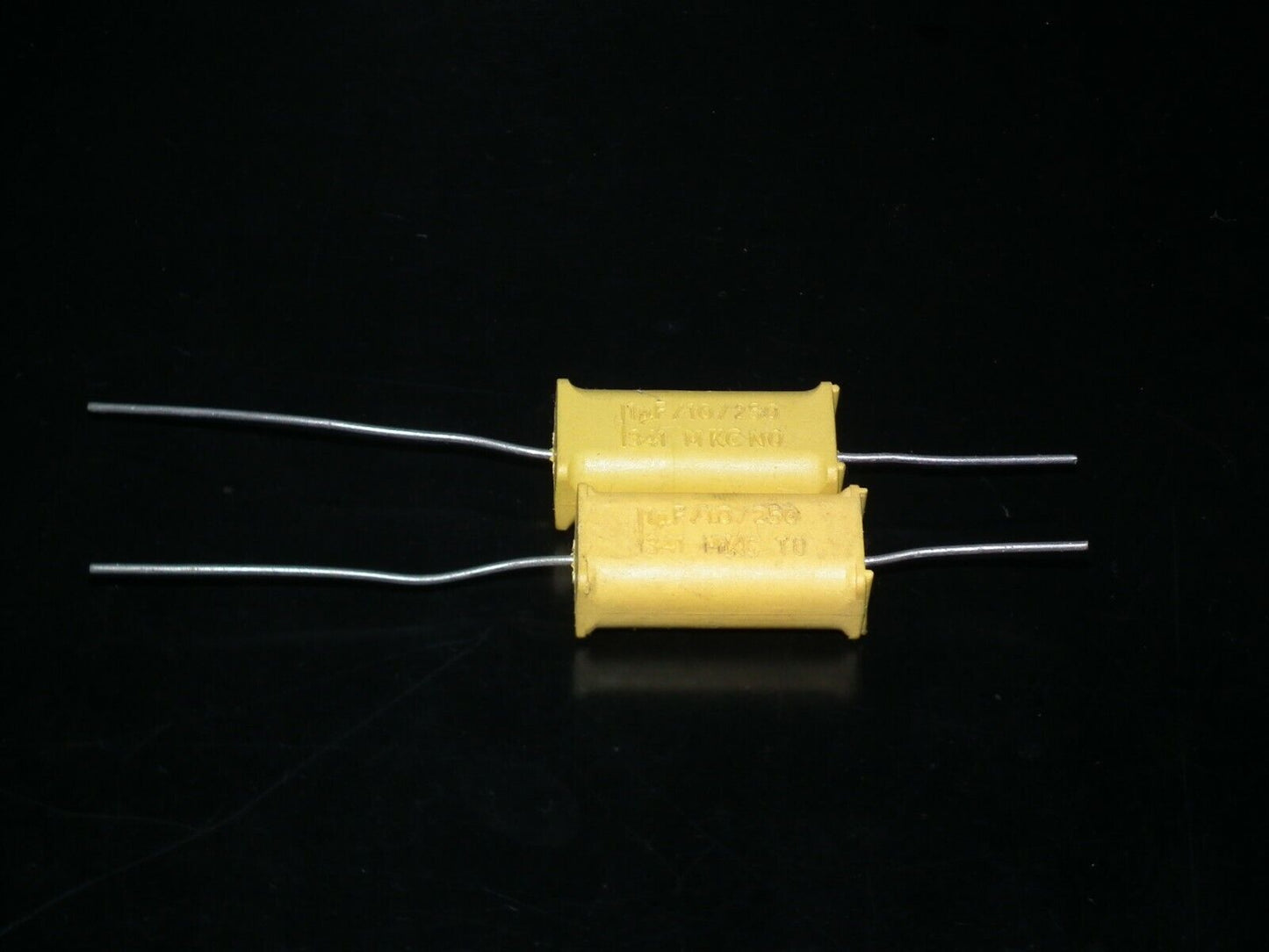 Two vintage NOS PHILIPS MKC 344 Capacitors 1mfd / 250V Chicklet Tube Audio 1u