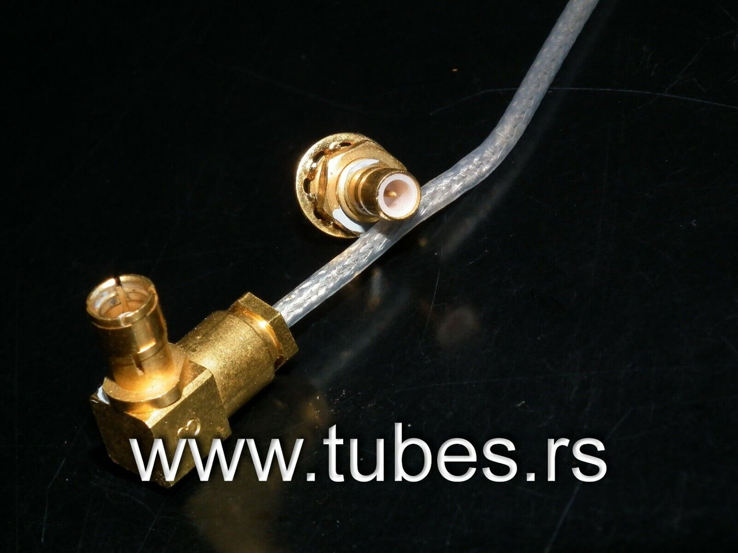 Miniature gold plated chassis connector with cable (Klangfilm stock)