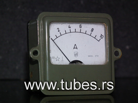 ICE - moving coil ammeter ampere meter indicator 0-10A - panel mount - Mod. 210