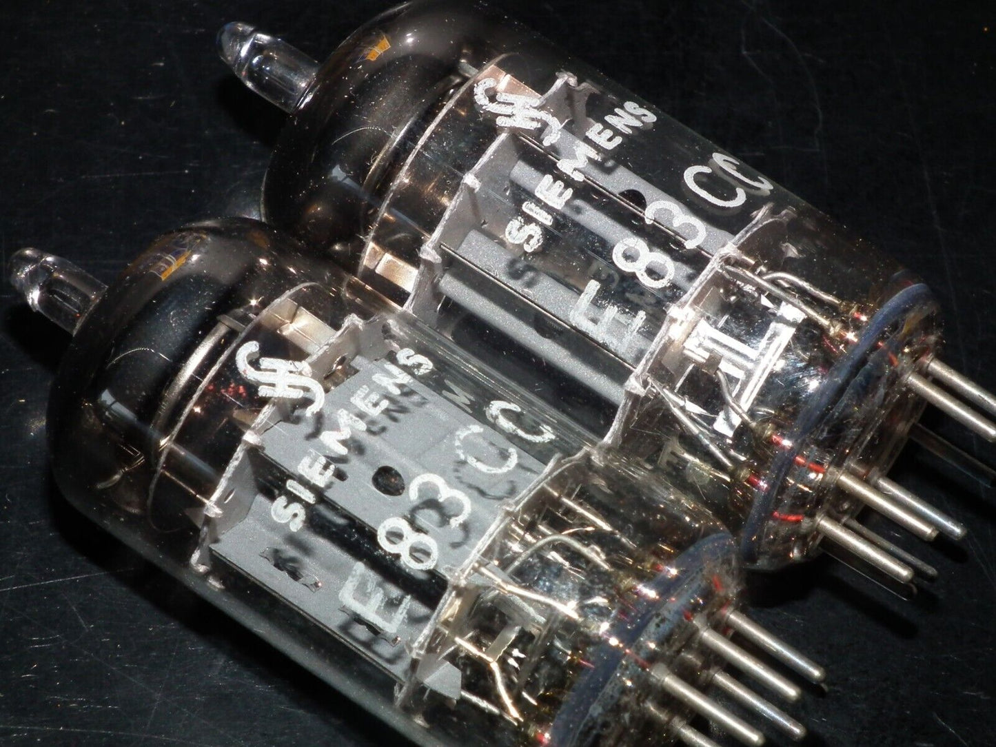 E83CC triple mica Siemens & Halske Platinum Matched Pair ECC83 Munich USED