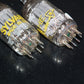 12AU7A Sylvania ECC82 NOS NIB platinum matched pair Long Plates Big O Getter Yel