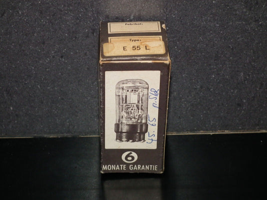 E55L Mullard 8233 NOS NIB Gold Pins Black Anode - Carbonized Nickel