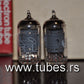 Platinum matched pair EF86 6267 TESLA RARE SQUARE GETTER Rebranded CEI Low Noise