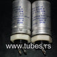 Two vintage Siemens electrolytic capacitors 500uF / 35V Klangfilm West Germany