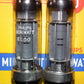 Matched Pair Philips EL50 Output Pentode RARE Dual D GETTER Metal Base same code