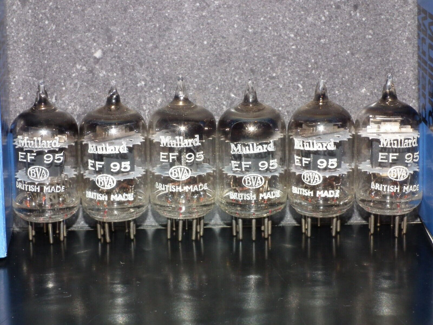 Matched Pair EF95 5654 6AK5W Mullard WHYTELEAFE Square Getter NOS Made in UK