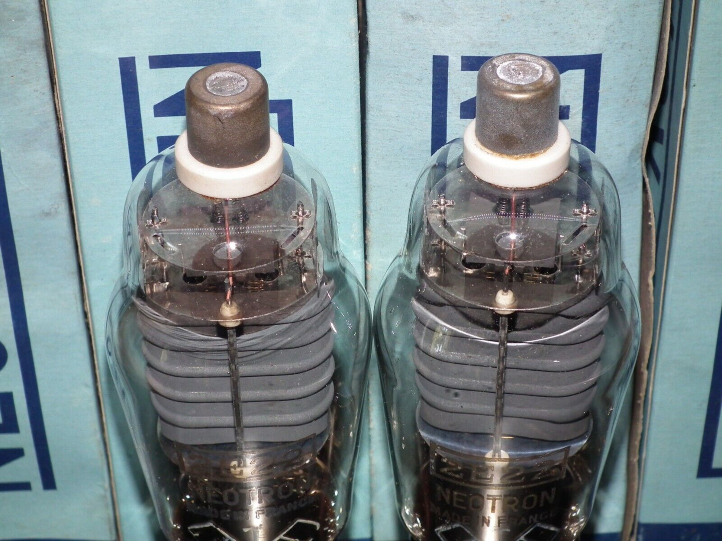 Platinum Matched Pair 2E22 Neotron NOS NIB Made in France Directly Heated Pentod