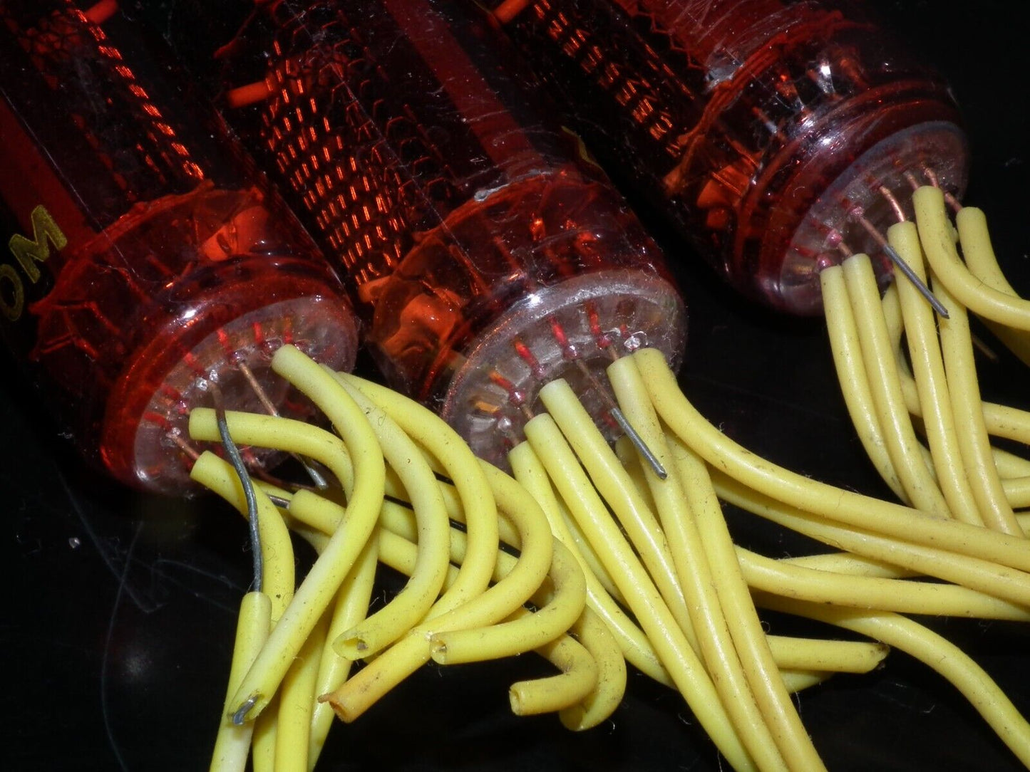 LOT OF 3 Z570M RFT Red Nixie tubes. AS IS!