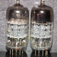 12AY7 RCA ADA platinum matched pair RARE SQUARE GETTER 6072 6072A USED 100%