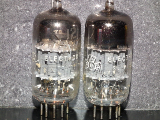 12AY7 RCA ADA platinum matched pair RARE SQUARE GETTER 6072 6072A USED 100%