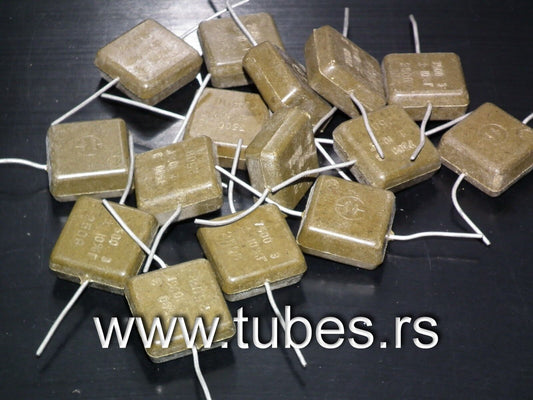 Two vintage Silver Mica NOS KSO capacitors 7.5nF / 7500pF 250V