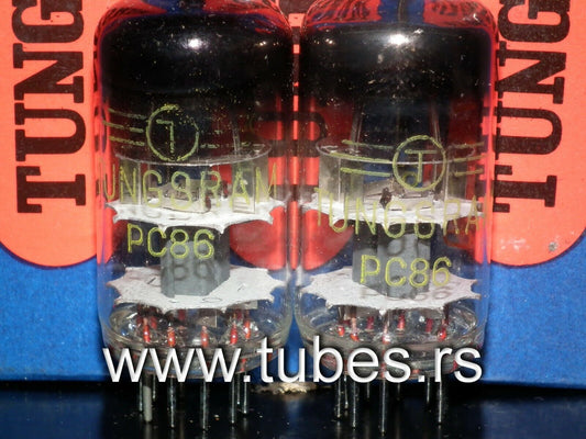 Platinum matched pair PC86 Tungsram 4CM4 NOS NIB