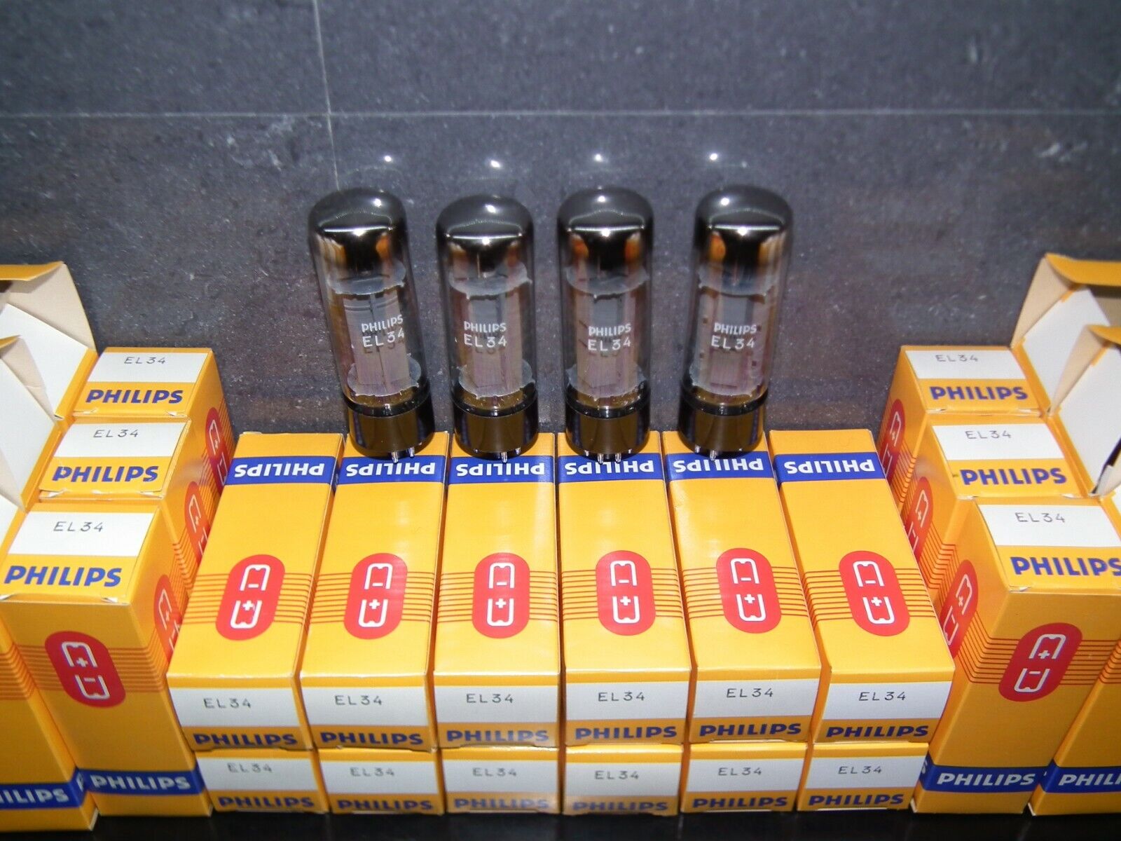 EL34 Mullard Platinum Matched Quad NOS NIB Blackburn Xf4