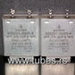 Two vintage Siemens PIO capacitors 4.0 uF / 250V Klangfilm tube audio