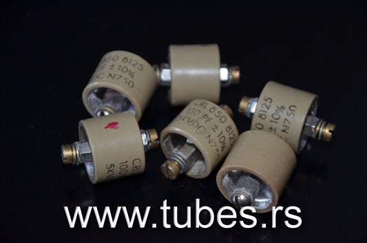 RF ceramic doorknob HV capacitor CRL850 100pF 5000V Used tested HF POWER AMP QRO
