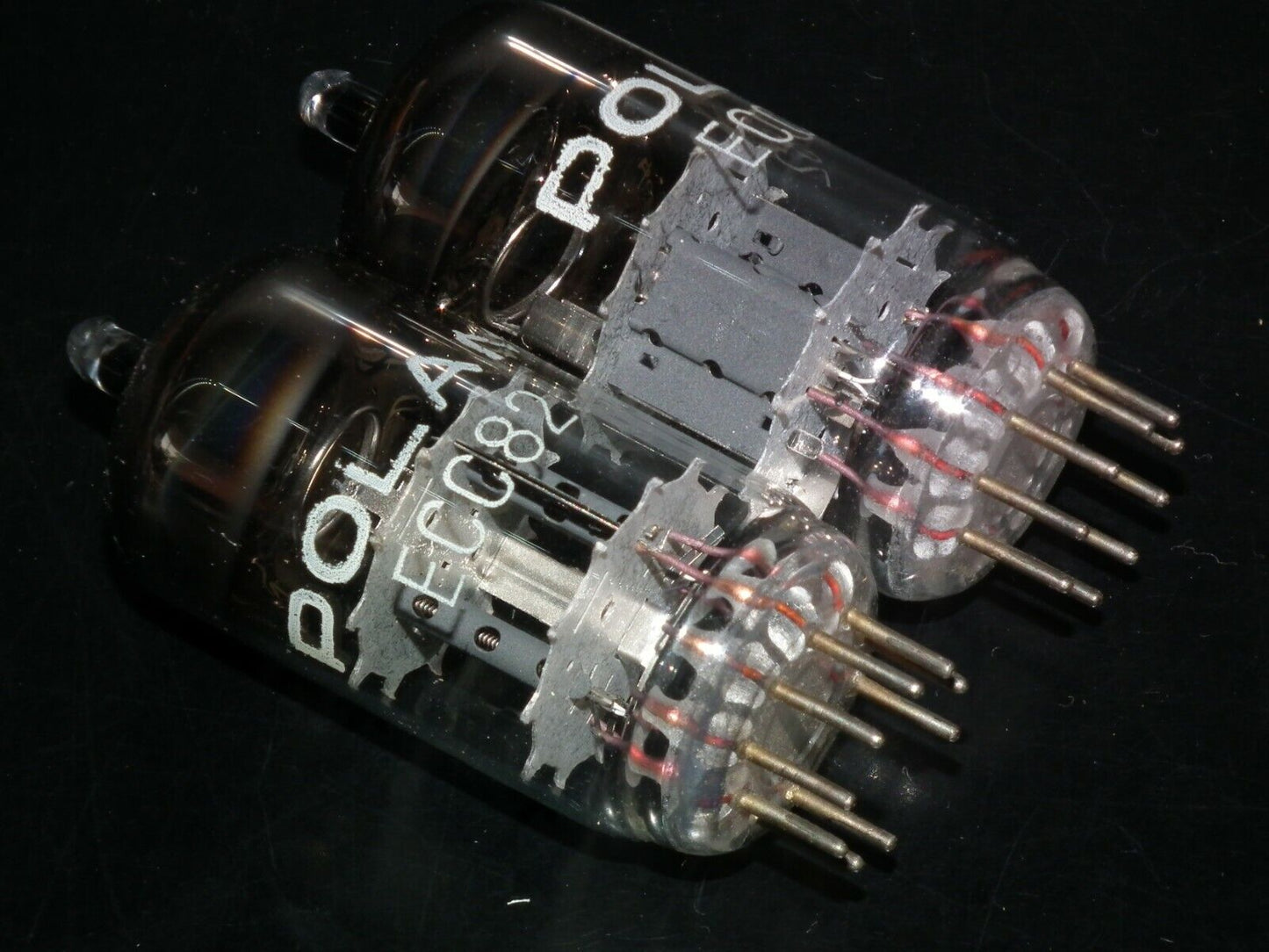 ECC82 12AU7 Polam Telam, NOS NIB Platinum Matched Pair, the same codes 70s