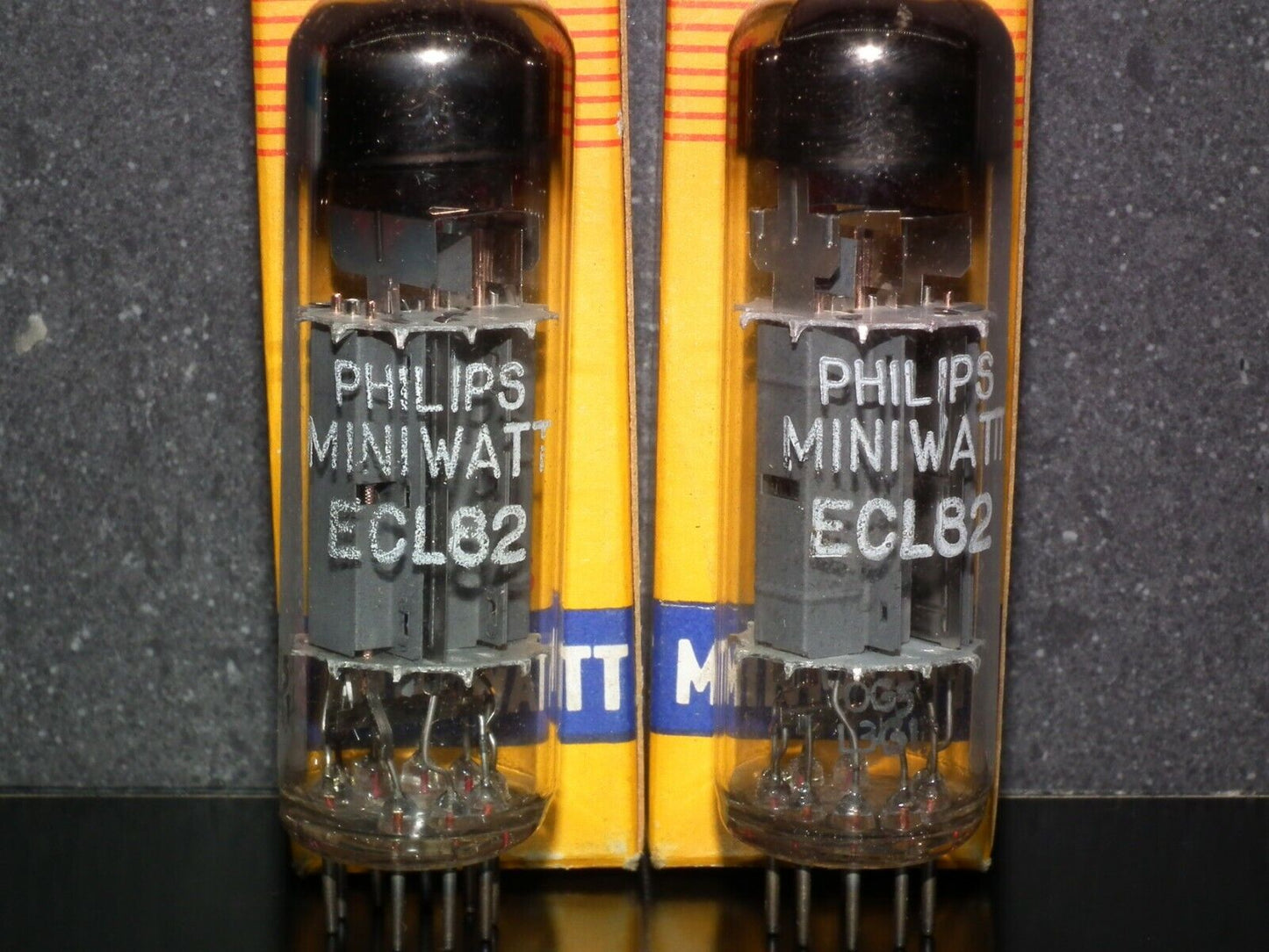 ECL82 Philips Matched Pair NOS NIB Dual Stage Getter Made in Mazda Brussels 60s