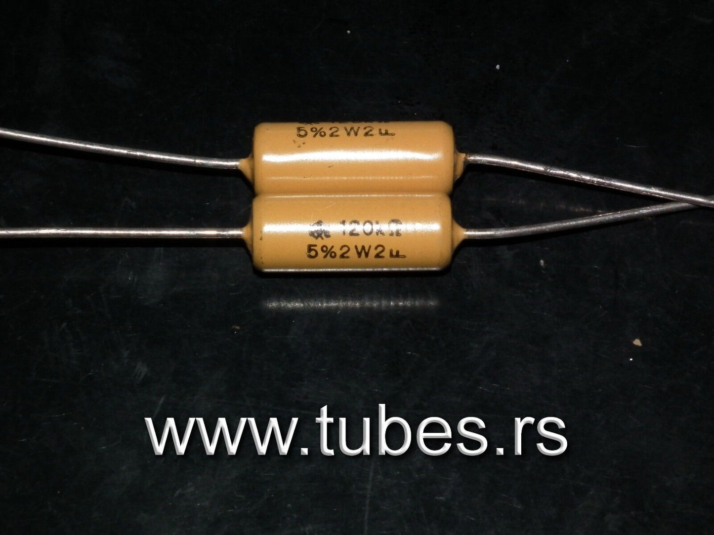 Two (2 pcs) Roshental NOS vintage resistors 120K Ohm 2W Klangfilm tube audio