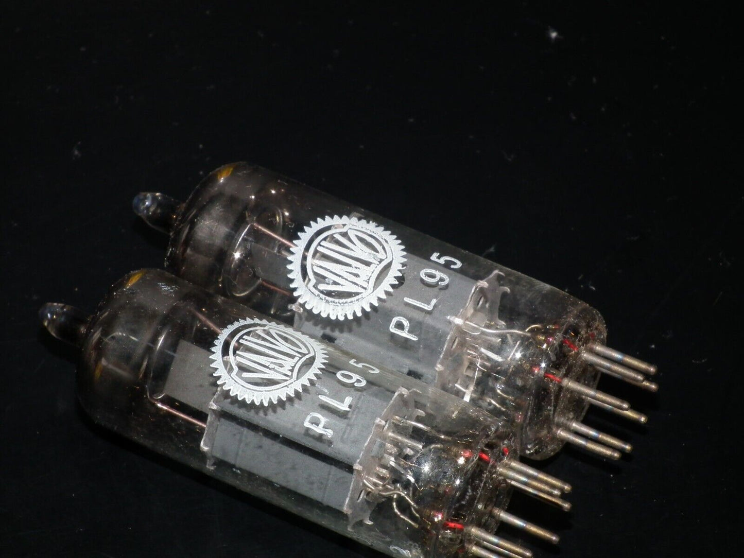 PL95 Mullard Blackburn rebranded Valvo matched pair NOS NIB The same codes
