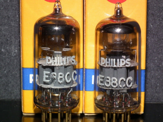 E88CC Philips Heerlen 6922 Matched Pair, Used Tested 85%, Gold pins