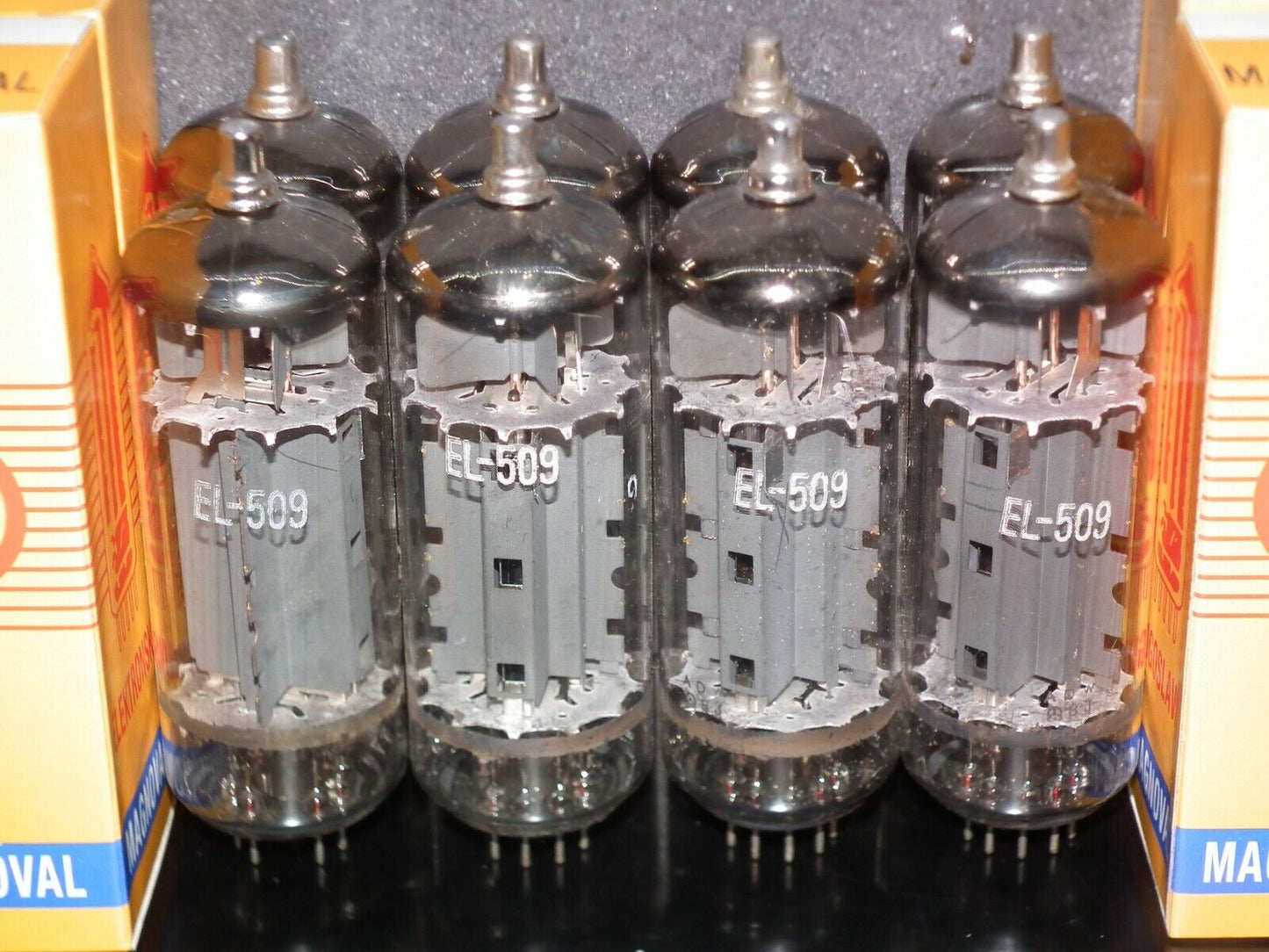 EL509 EL519 6KG6 EI Yugoslavia Philips Triple Mica NOS PLATINUM PAIR (Two tubes)