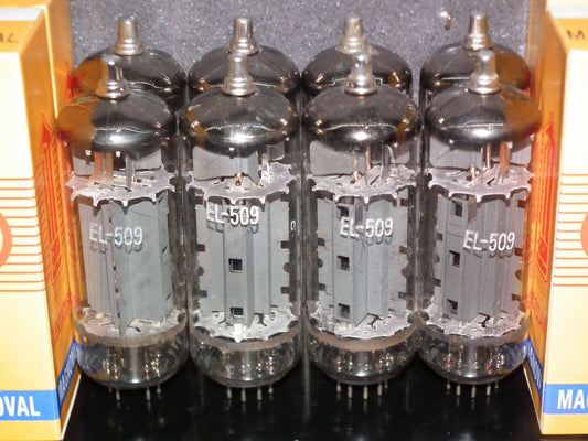 EL509 EL519 6KG6 EI Yugoslavia Philips Triple Mica NOS PLATINUM PAIR (Two tubes)