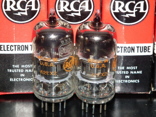 Platinum matched pair 6678 RCA 6U8A NOS NIB 6GH8A ECF82 6EA8 Black Anodes